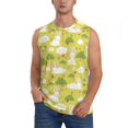 thumbnail image 1 of Fotbe Easter Bunny Men's Camiseta sin Mangas Estampada para Hombres, Playera Casual para Gimnasio, Entrenamiento, Playa-XX-Large, 1 of 7