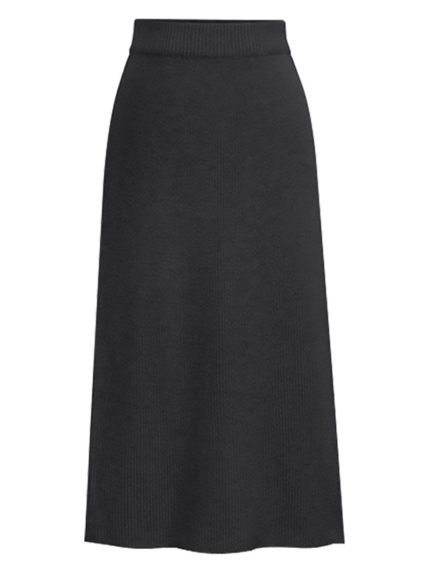 Paille Ladies Skirts High Waist Midi Skirt Knitted Elegant Solid Color