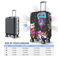 thumbnail image 4 of Pofeuu Rainbow Unicorn And Cat Icecream Print Luggage Suitcase Cover Protector Luggage Washable Covers Aesthetic for 18/24/28/32 inch Luggage（No luggage included）-Small, 4 of 7