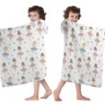 thumbnail image 4 of Ballet Princess Pattern Hooded Bath Towel，60"x35" for Ages 3 To 12 Kids, Quick Dry Lightweight Soft Microfiber Hood Beach Towel Cover Up for Kids, 4 of 7