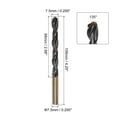 thumbnail image 2 of Uxcell 6 Packs 7.5mm Black Nitride & Gold Titanium Coated High Speed Steel (HSS) 4341 Twist Drill Bits, 2 of 5