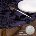 thumbnail image 6 of Round Fitted Tablecloths with Elastic Edge Halloween Skull Flower Purple Black Oil-Proof Waterproof Wipeable Table Cover for Kitchen Dining Party Decor Skeleton Plant Sketch Table Clothes,55" - 60", 6 of 9