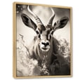thumbnail image 2 of Designart "Africa Antelopes beautyful Leap" African Floater Framed Canvas Print, 2 of 7