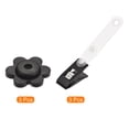 thumbnail image 3 of Jardín Bandera Goma Tapones Flor Forma y Anti-Viento Clips Accesorios Kit para Patio Bandera Soporte Postes, Negro 6en1 Juego, 3 of 4