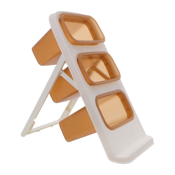HEANUJJ 2-Pack Khaki Plastic Makeup Brush Holder and Desk Organizer for Countertop and Vanity Accessories