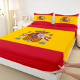 thumbnail image 4 of Manfei Spain Flag Queen Sheets,Red Yellow Queen Sheet Sets,4-Piece,1 Flat Sheet, 1 Fitted Sheet and 2 Pillowcases, 4 of 6