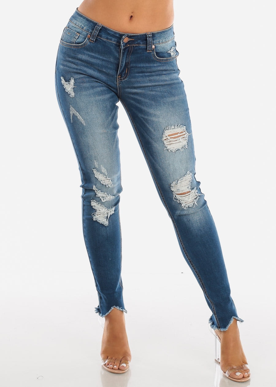 distressed womens skinny jeans