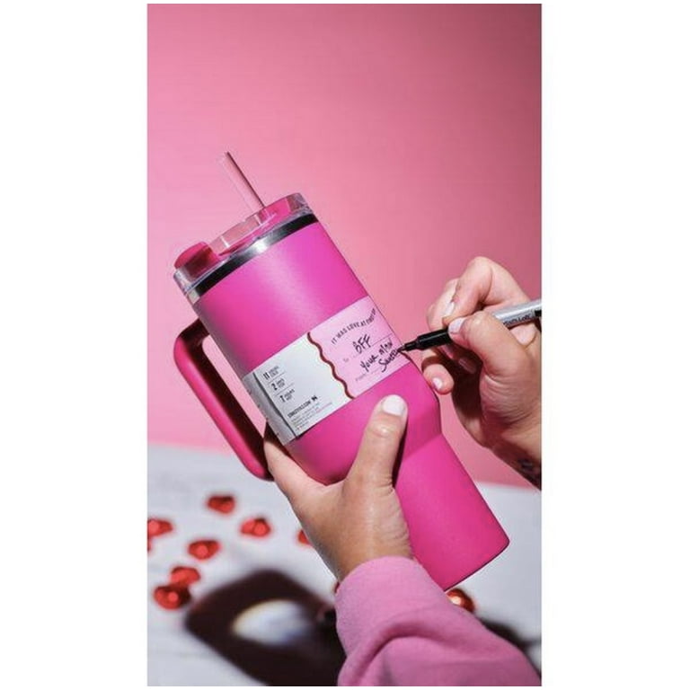 Stanley 40 oz Stainless Steel H2.0 Flowstate Quencher Tumbler-Cosmo Pink  Valentine's Day 