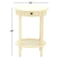 thumbnail image 5 of Decmode Farmhouse 28 inch wooden round accent table, Cream, 5 of 5