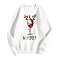 thumbnail image 4 of GPOECD Chandail Léger à Manches Longues pour Femmes avec Imprimé de Noël, Col Rond, Décontracté, Confortable, Tissu Doux, Blanc, P, 4 of 4