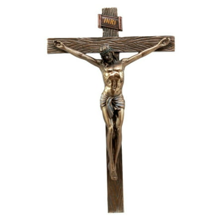 Ebros Gift Jesus Christ Victory At Calvary Crucifix Catholic Wall Cross Hanging Plaque Figurine 10.5