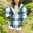 thumbnail image 2 of Ashirexll Girls Hoodies Pullover Zip Up Hoodie Girls 3-14 Years Winter Plaid Fashion Casual Velvet Fleece Lined Comfortable Long Sleeve Hooded Zipper Sweatshirt for Kids, 2 of 6