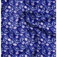 thumbnail image 1 of Soimoi Blue polyester Crepe Fabric Leaf Floral Print Fabric by Yard 42 Inch Wide, 1 of 6