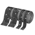 thumbnail image 1 of Unique Bargains 2 Roll 1 Yard 13.5/27mm Self Adhesive Crystal Rhinestone Ribbon for Crafts Project, Black, 1 of 5