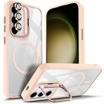 NGB SUPREMACY For Samsung Galaxy S23 Case Built-In Camera Guard Kickstand Lens Protector Wireless Charging MagSafe/Qi Magnetic Car Mount Phone Cover