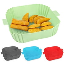 Spencer Air Fryer Reusable Silicone Liner Pot Air Fryer Silicone Basket Non-Stick Baking Tray Oven Accessories Mats Easy Cleaning, Gray
