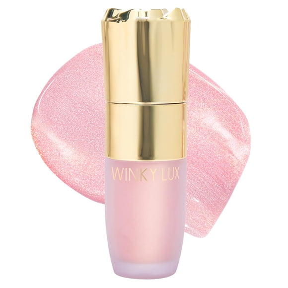 Winky Lux Cheeky Rose Resaltador líquido en gel iluminador en crema con pigmento mezclable y edificable Acabado ingrávido de larga duración Ópalo rosa