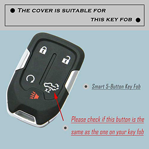 Silicone Key Fob Cover Remote Protector for GMC Sierra 2020 2021 HYQ1AA 
