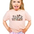 thumbnail image 3 of 1st Grade Floral Shirt for Girls Cute Back to School Flower Graphic Tee for Kids Peach Shirt Youth Small, 3 of 5