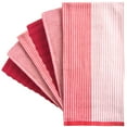 thumbnail image 3 of Premium Kitchen Towels (20”x 28”, 6 Pack) – Large Cotton Kitchen Hand Towels – Flat & Terry Towel – Highly Absorbent Tea Towels Set with Hanging Loop (Red), 3 of 6