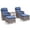 Gray/Blue, variant on Jentlehouse Outdoor Patio Furniture Set,Outdoor Swivel Rocker Chair with Ottomans & Side Table,Rattan Conversation Set for Balcony Garden Porch