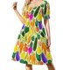 thumbnail image 2 of Vestido sin mangas con estampado de verduras y brillantes, ropa de verano para mujer, vestidos de cumpleaños para mujer, vestidos de fiesta., 2 of 7