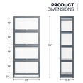 thumbnail image 3 of MoNiBloom Modern 55" 4-Tier Transparent Display Cabinet with Flip Up Door, Curio Cabinet Collection Display Case, Floor Standing Showcase Bookshelf for Living Room Bedroom Home Office, 3 of 11