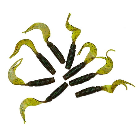 Sarapandan Dual Grub Fishing Lures Soft Swimbaits (2# Mustard) Sarapandan