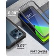 thumbnail image 3 of WEI Ares Étui pour iPhone 12 Pro Max 6.7 Pouces (Sortie 2020), Étui Pare-Chocs Robuste à Double Couche Transparente avec Protecteur d'Écran Intégré (Noir), 3 of 7