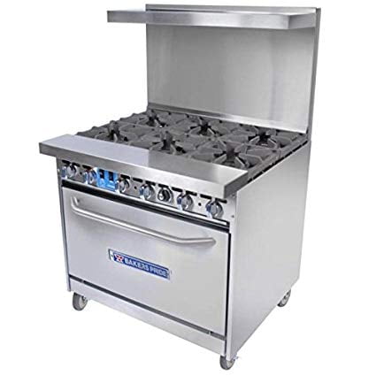 - Bakers Pride 36-BP-6B-S30 NG 36-in Range w/ 6-Burners & Standard Oven, Back Guard, NG, Each