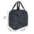 thumbnail image 2 of Yiaed Golden Peonies Print Insulated Lunch Bag Reusable Cute Tote Lunch Box, Leakproof Cooler Lunch Bags for Work Office Travel School Picnic, 2 of 5