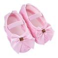 thumbnail image 3 of Siilsaa Baby Girls Soft Sole Bowknot Princess Wedding Dress Mary Jane Flats Prewalker Light Baby Sneaker Shoes Pink13,13, 3 of 4