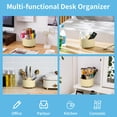 thumbnail image 2 of Organizador de escritorio Marbrasse con 5 compartimentos que gira 360°, color amarillo, 2 of 7