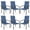 Blue, variant on Vicllax Outdoor Patio Dining Chairs Stackable High Back Metal Frame with Textilene, Set of 2, Gray