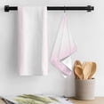 thumbnail image 3 of Pink Ombre Kitchen Towel Dish Cloths Set of 3, Microfiber Soft Kitchen Hand Towels, Pink White Gradient Modern Abstract Art Absorbent Quick Drying Dishcloths 18 x 28 Inches, 3 of 8