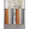 thumbnail image 3 of Kitchen Curtains 54 Inches length, Burnt Orange Gray Ombre Window Treatment Curtain Drapes, Vintage Farmhouse Wooden Decorative Window Curtains for Bedroom Cafe, 52"x54", 2 Panels, 3 of 7