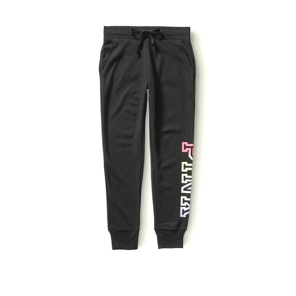 Victoria's Secret Pink Everyday Lounge Skinny Jogger Sweatpant Black Rainbow Logo  X-Large  New