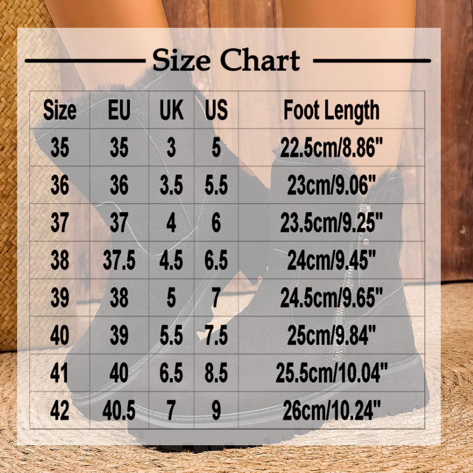 Xfvqtps Thermal Winter Boots for Women Warm Furry Lined Mid Calf Boots Waterproof Snow Shoes Non Slip Sole Outdoor Hiking Booties Comfortable Black