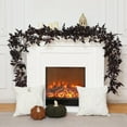 thumbnail image 4 of 3Pcs Christmas Garland Plum Cimicifuga Fall Garland 6FT - Seeded Faux Autumn Leaf Decor for Mantle, Table, Staircase - Halloween Thanksgiving Wedding Party, 4 of 5