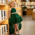 thumbnail image 4 of Zpanxa Girls Summer Dress Kid's Evening Dress Solid Round Neck Sleeveless Casual Dresses Army Green 3 Years, 4 of 7