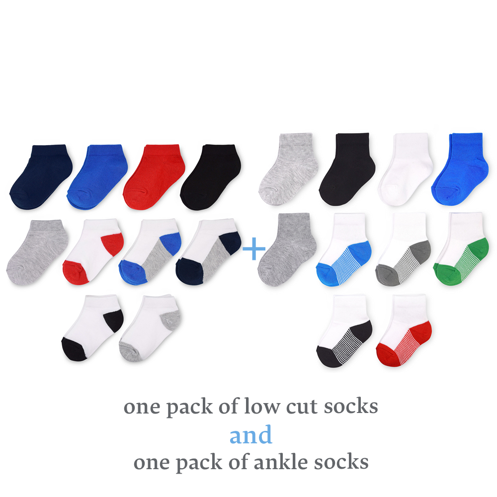 Fruit of the Loom Baby and Toddler Boy Low Cut and Ankle Socks, 20-Pack, Size 6M-5T - image 2 of 10