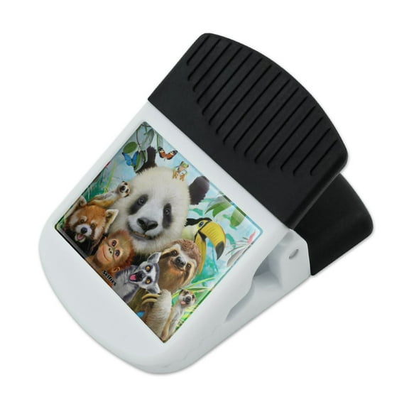 Zoo Animals Selfie Panda Bear Sloth Meercat Monkey Lemur Refrigerator Fridge Magnet Magnetic Hanging Hook Note Snack Clip