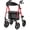 Red, variant on WALK MATE Rollator Walker for Seniors, 10 Inch Big Wheels, Reinforced Aluminum Frame 350lb Weight Capacity, Foldable All Terrain Rolling Walker with Seat, Lightweight Adjustable Height, Blue
