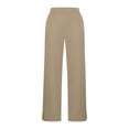 thumbnail image 5 of YHAJDS Plus Size Yoga Pants Elastic Waist Split Hem Tight Sports Long Trousers With Side Pockets, 5 of 7