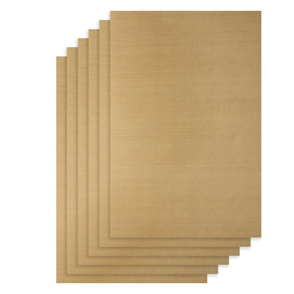 6 Pcs Heat Resistance Oven Liners,  Non-Stick Oven Liner,Brown