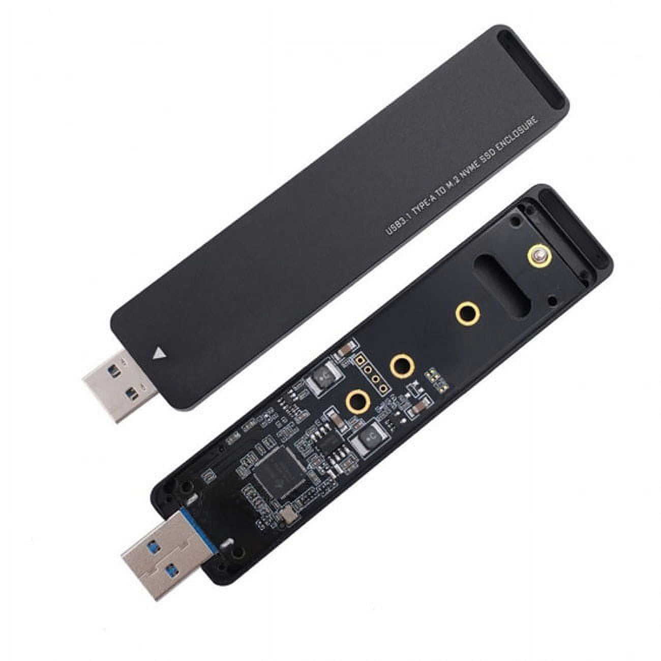 JSER USB 3.0 to NVME M-key M.2 NGFF SSD External PCBA Conveter Adapter with Flash Disk Case