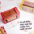 thumbnail image 3 of Nostalgia Oscar Mayer - Horno tostador extragrande con 8 rodillos y bollos para perritos calientes, rodillos de parrilla de acero inoxidable, estante, 3 of 6