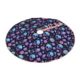 thumbnail image 2 of Bingfone Christmas Tree Skirt Mat Christmas Decoration Interior 48" -purple Skull flower, 2 of 6