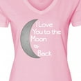 thumbnail image 4 of Inktastic I Love You to the Moon & Back. Women's V-Neck T-Shirt, 4 of 5