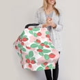 thumbnail image 3 of Fotbe Strawberry Pattern Car Seat Covers for Babies, Nursing Breastfeeding Cover Infant Carseat Canopy, Soft Stretchy Carrier Cover, 3 of 9